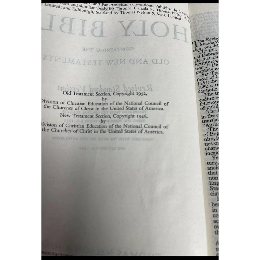 1952 Holy Bible Revised Standard Version RSV Thomas Nelson Vintage Leather